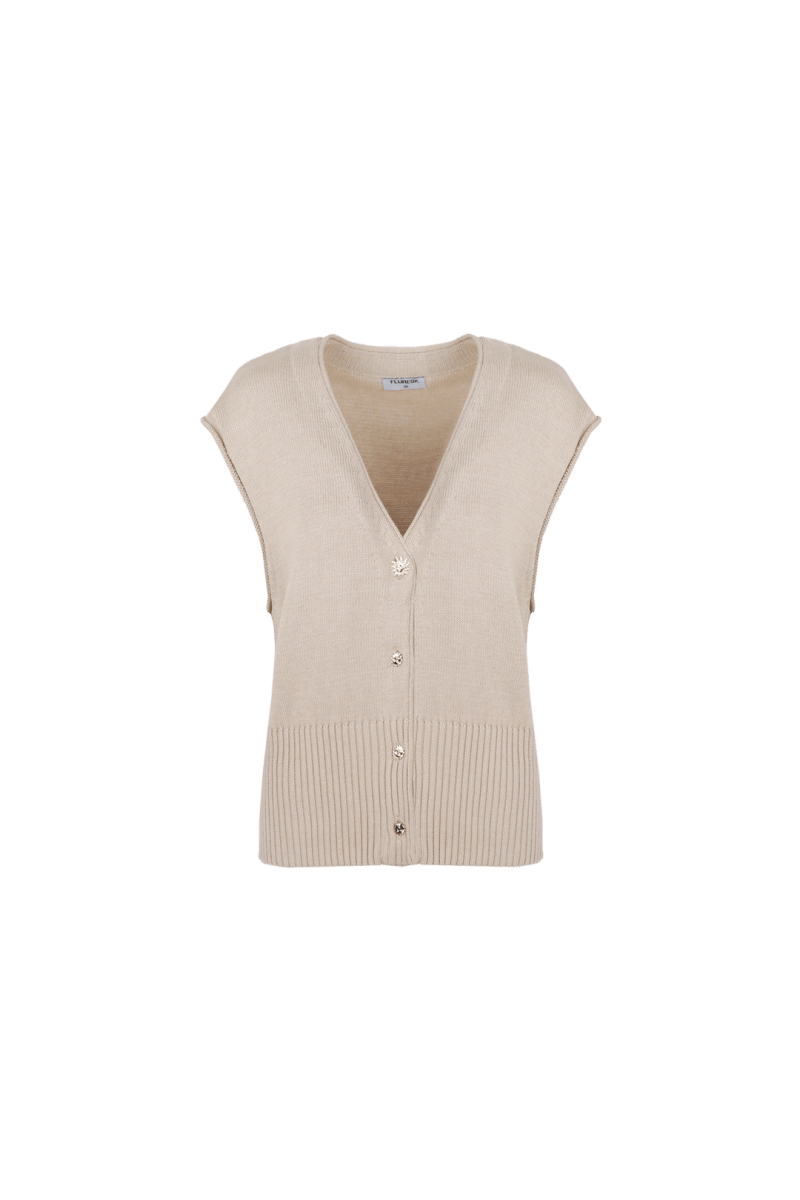 Fluresk Pettal Knitting Gilet – Gilets van Fluresk, kleur XS, maat | JoAnnco