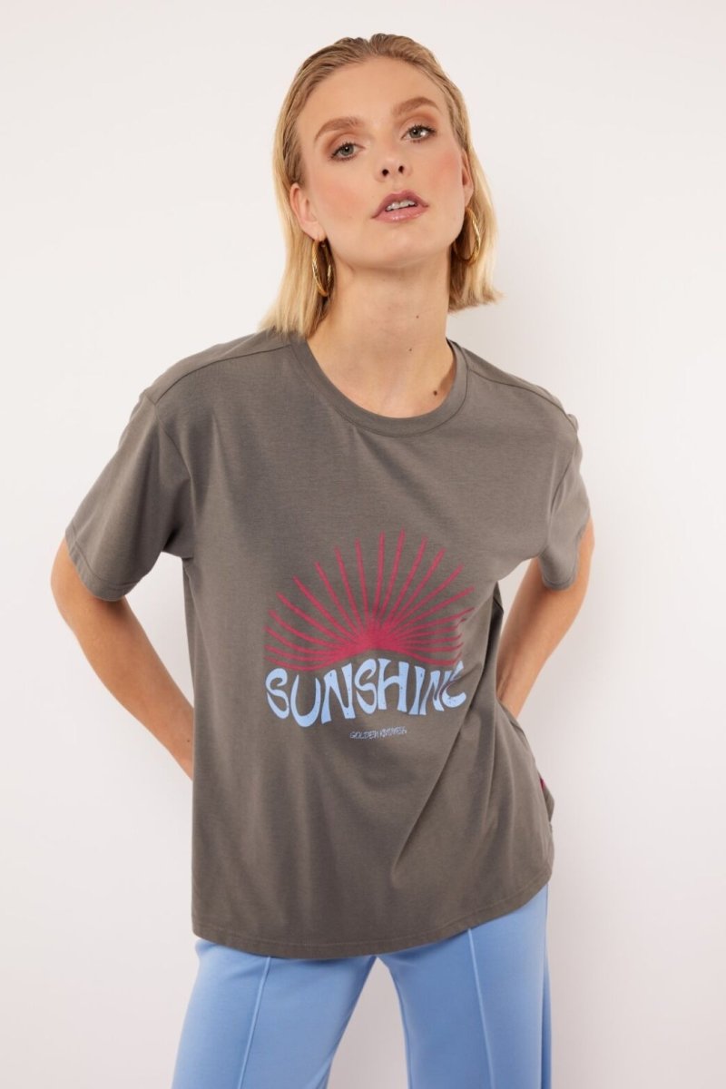 Fluresk Acacia T-shirt Grijs – T-Shirts van Fluresk, kleur XS, maat | JoAnnco