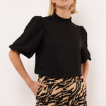 Fluresk Geneva Top Zwart – Tops van Fluresk, kleur XS, maat | JoAnnco
