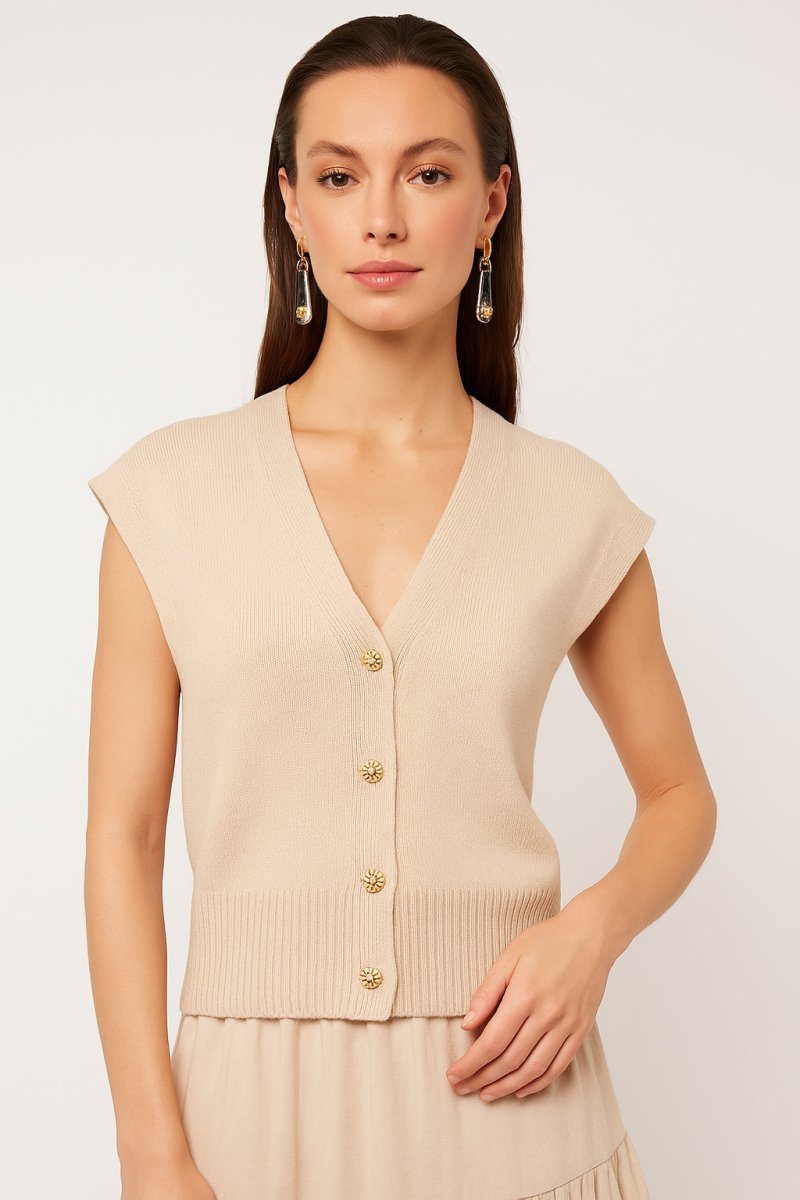 Fluresk Pettal Knitting Gilet – Gilets van Fluresk, kleur XS, maat | JoAnnco